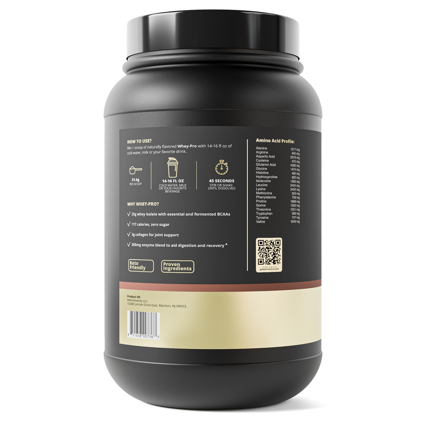 Whey - Pro - Whey Protein Powder - POWERVANCE