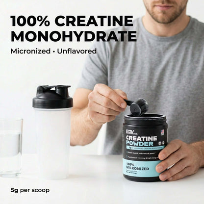 Creatine - Micronized Creatine Monohydrate Powder | 5g per Serving - POWERVANCE
