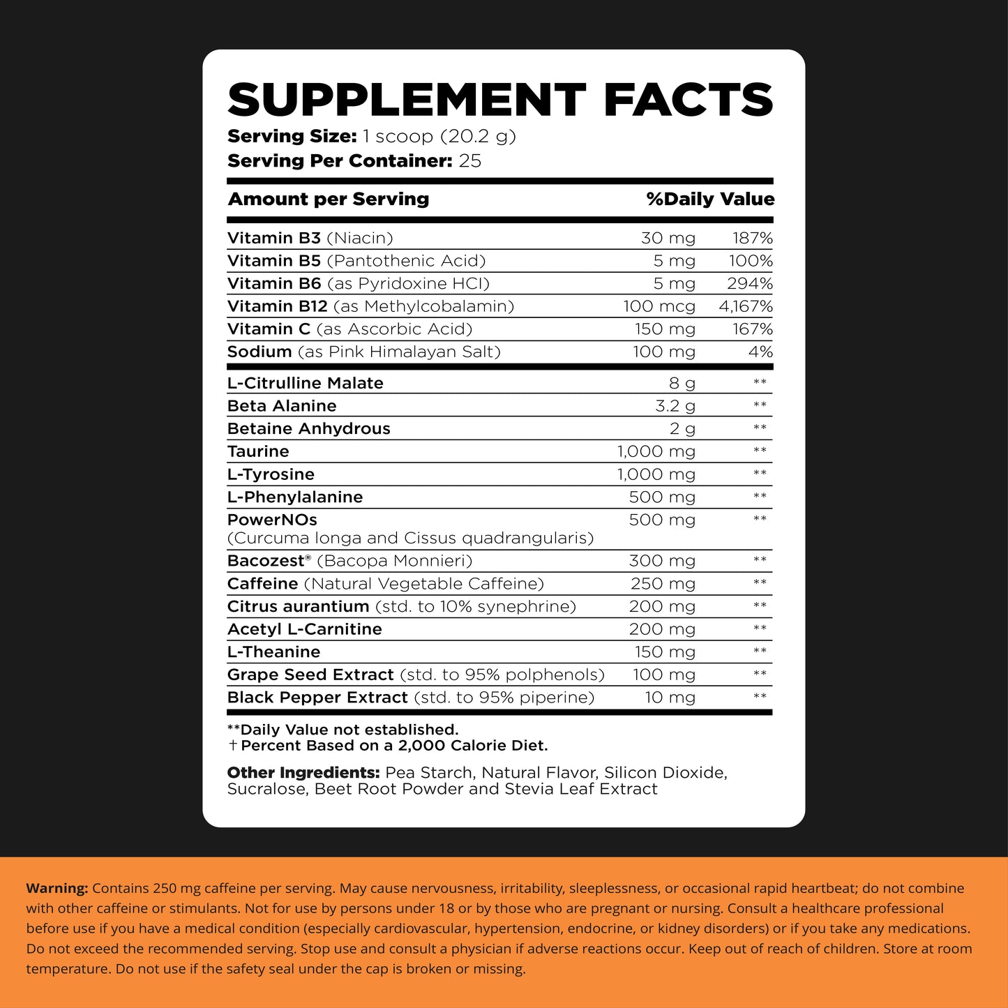 PRE-WORKOUT - High Stem, Ultra Focus, Pump & Energy