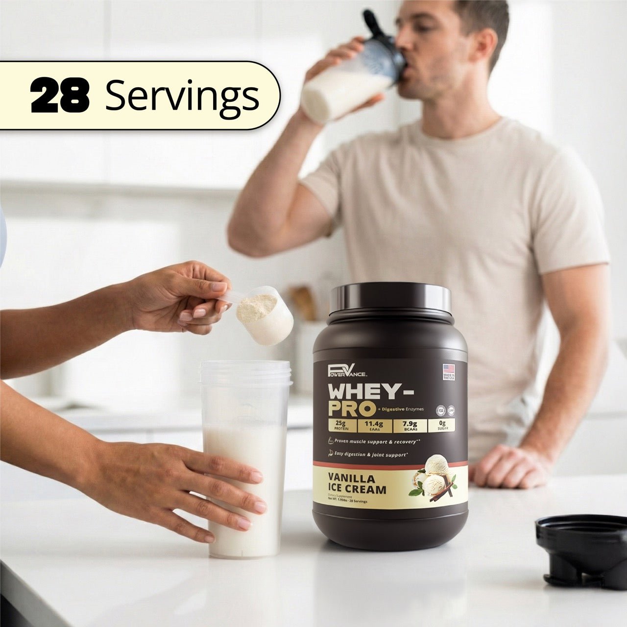 Whey - Pro - Whey Protein Powder - POWERVANCE